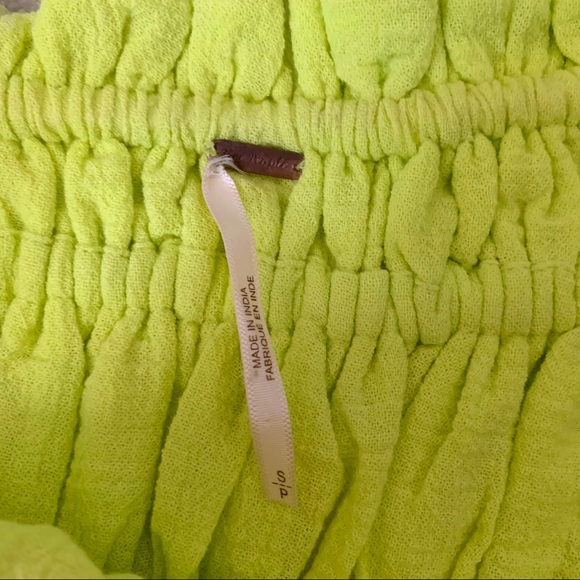 Free People yellow/green tube top - Picture 2 of 3